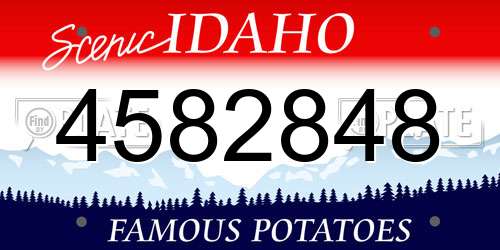 4582848 Idaho License Plate