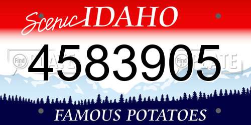 4583905 Idaho License Plate