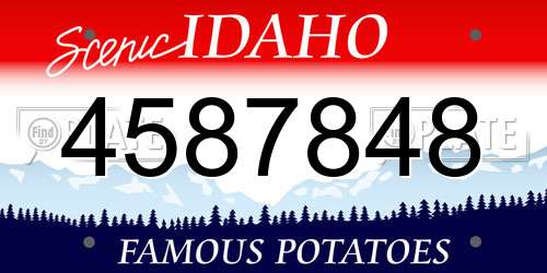 4587848 Idaho License Plate