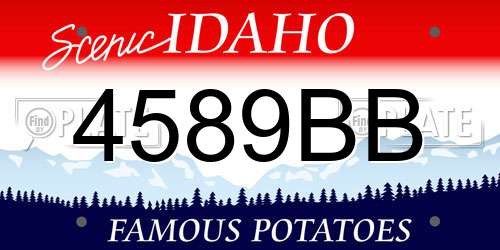 4589BB Idaho License Plate