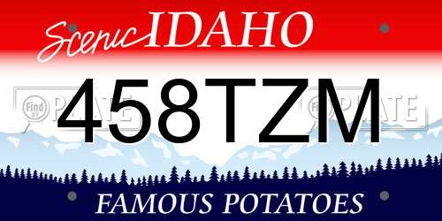 458TZM Idaho License Plate