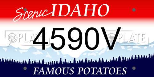 4590V Idaho License Plate