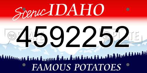 4592252 Idaho License Plate