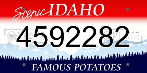 4592282 Idaho License Plate
