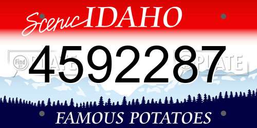 4592287 Idaho License Plate