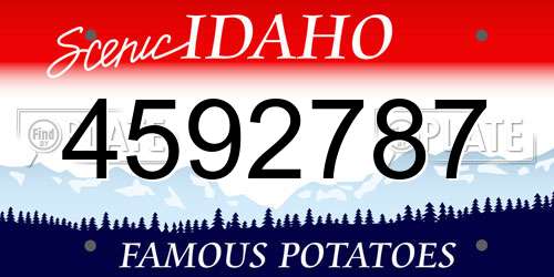 4592787 Idaho License Plate