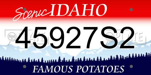 45927S2 Idaho License Plate