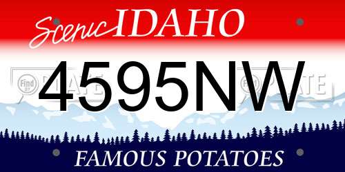 4595NW Idaho License Plate