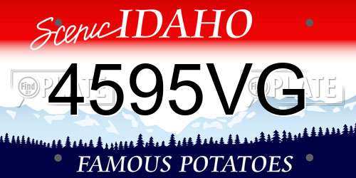 4595VG Idaho License Plate