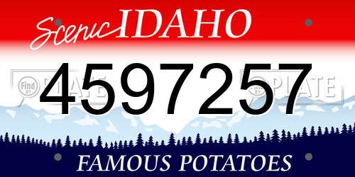 4597257 Idaho License Plate