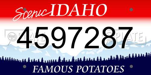 4597287 Idaho License Plate