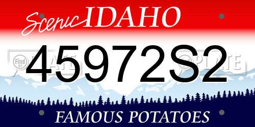 45972S2 Idaho License Plate