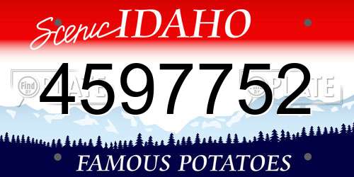 4597752 Idaho License Plate