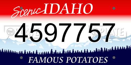 4597757 Idaho License Plate