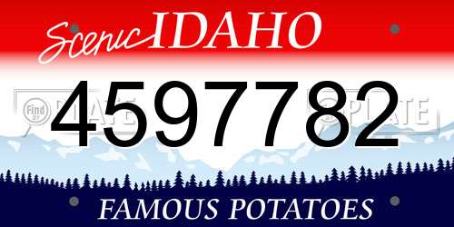 4597782 Idaho License Plate