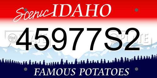 45977S2 Idaho License Plate