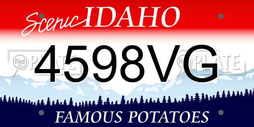 4598VG Idaho License Plate