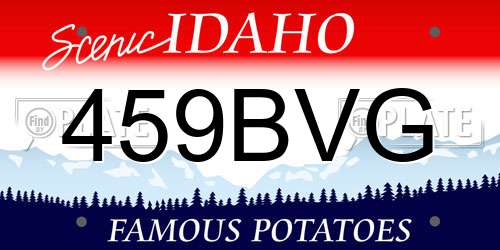 459BVG Idaho License Plate