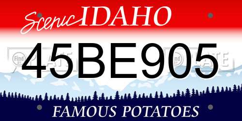 45BE905 Idaho License Plate