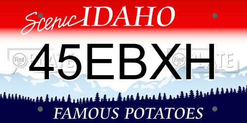 45EBXH Idaho License Plate