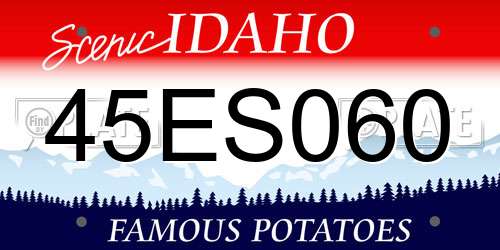 45ES060 Idaho License Plate