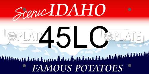 45LC Idaho License Plate