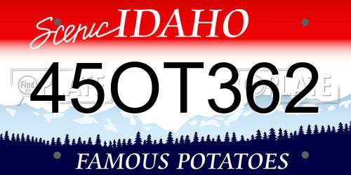 45OT362 Idaho License Plate