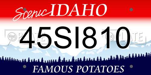 45SI810 Idaho License Plate