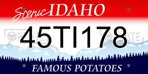 45TI178 Idaho License Plate