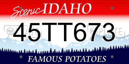 45TT673 Idaho License Plate