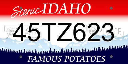 45TZ623 Idaho License Plate
