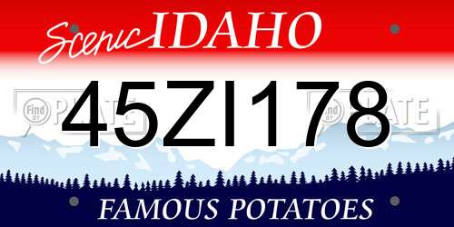 45ZI178 Idaho License Plate