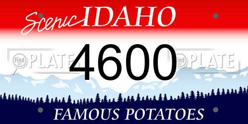 4600 Idaho License Plate