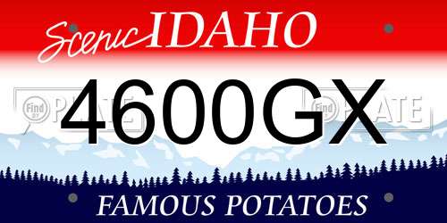 4600GX Idaho License Plate