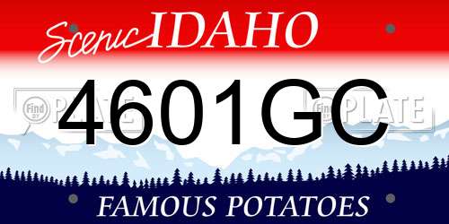 4601GC Idaho License Plate