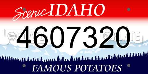 4607320 Idaho License Plate
