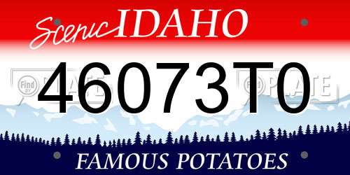 46073T0 Idaho License Plate