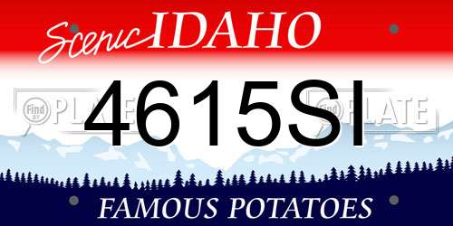 4615SI Idaho License Plate