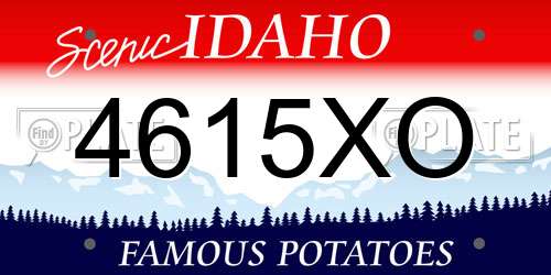 4615XO Idaho License Plate