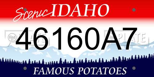 46160A7 Idaho License Plate