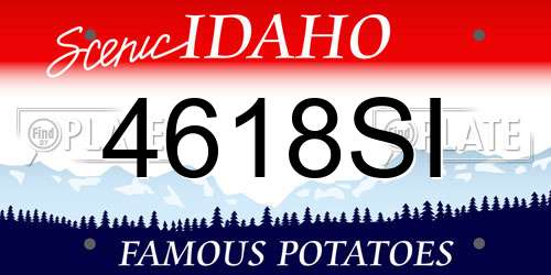 4618SI Idaho License Plate