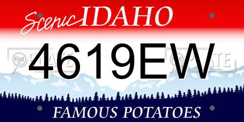4619EW Idaho License Plate