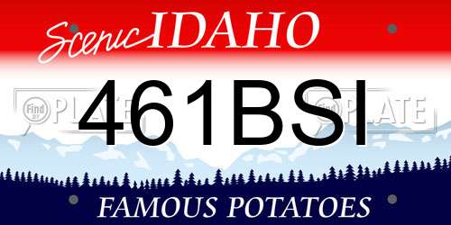 461BSI Idaho License Plate