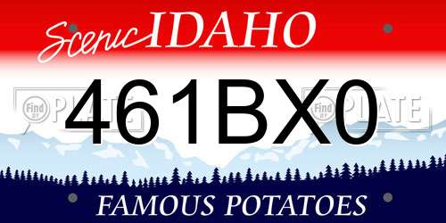461BX0 Idaho License Plate