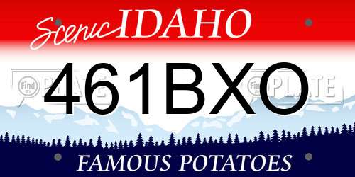 461BXO Idaho License Plate