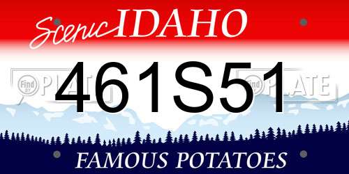 461S51 Idaho License Plate