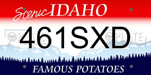 461SXD Idaho License Plate