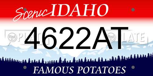 4622AT Idaho License Plate