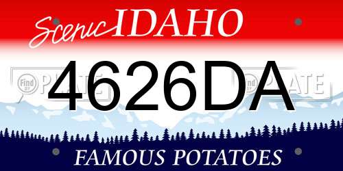 4626DA Idaho License Plate