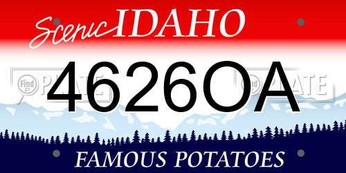4626OA Idaho License Plate